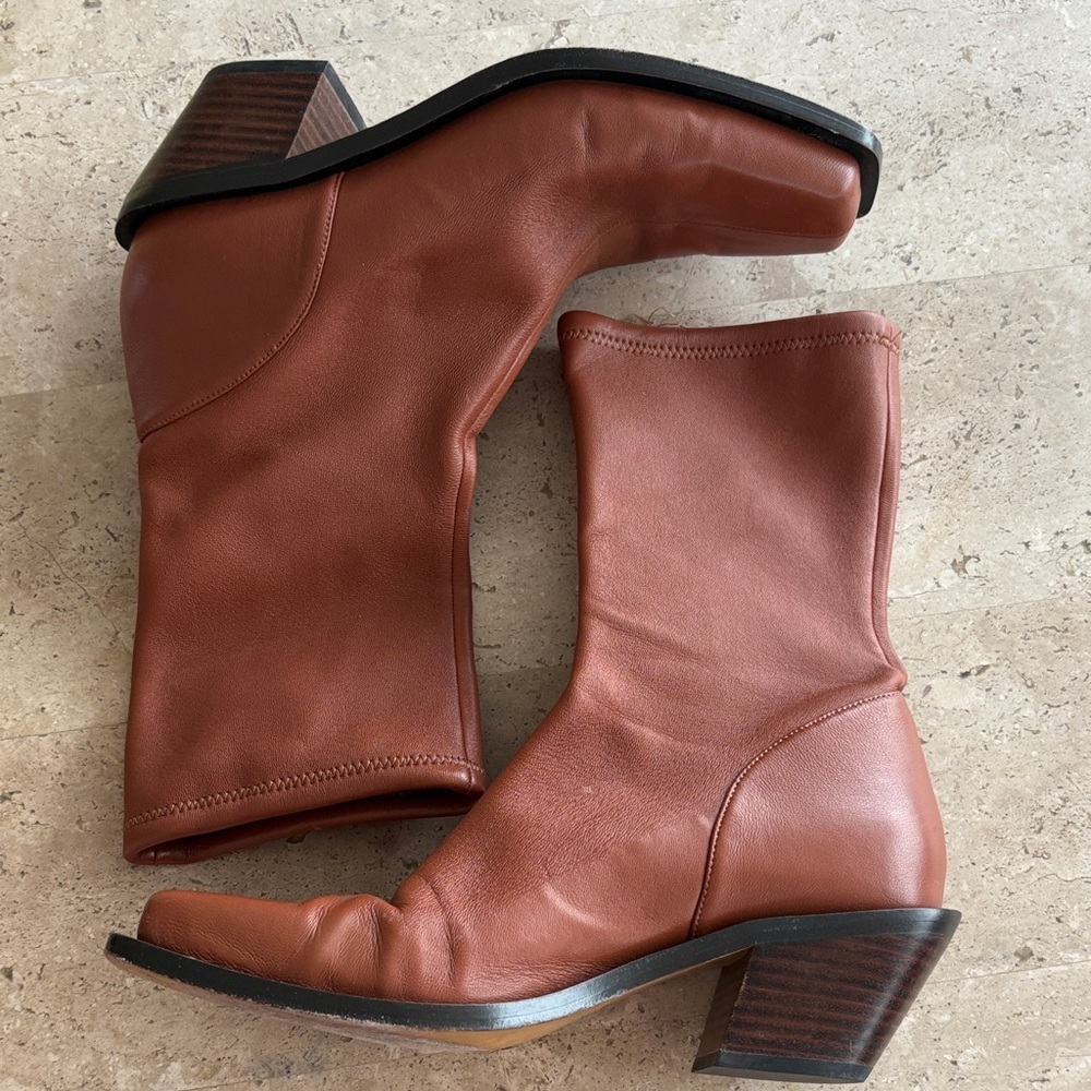 Jonathan Simkhai Livvy brown leather boots - Picture 2 of 6